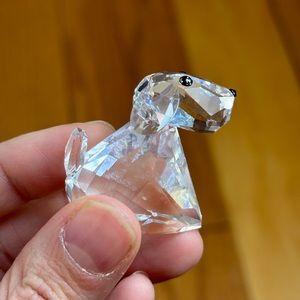 Retired Swarovski Crystal Dog Figurine